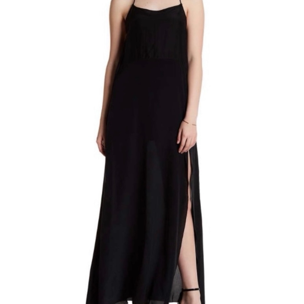 Anine Bing Elegant Sleevelees Black Maxi Dress